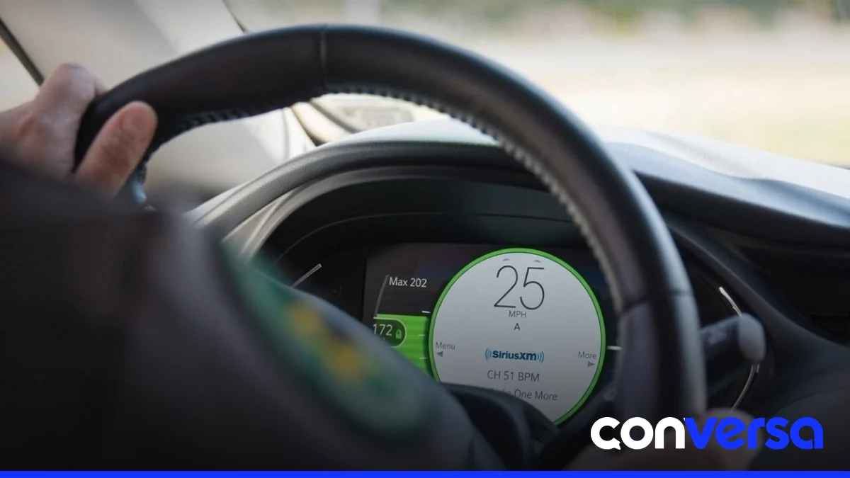 Vehículo equipado con dispositivo limitador de velocidad en una zona de tránsito de Nueva York.