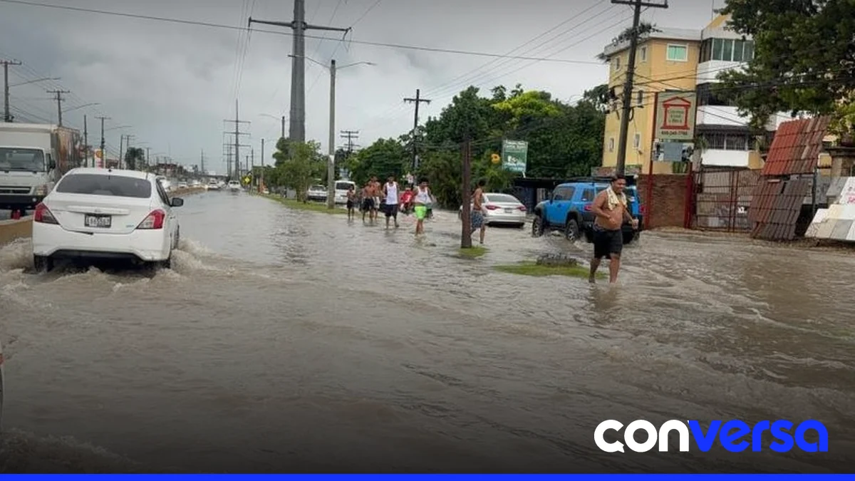 Imagen de lluvias en Santo Domingo