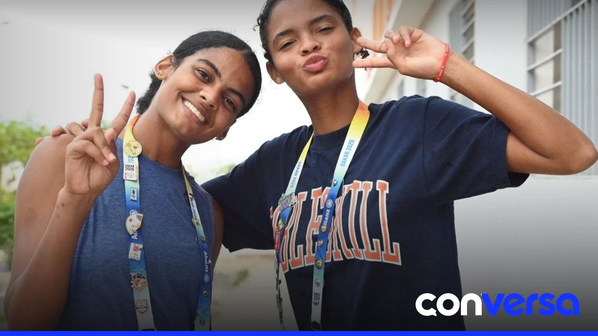 Zoe Paniagua y Yarelín Reyes en la arena durante los Juegos Olímpicos de la Juventud 2026.