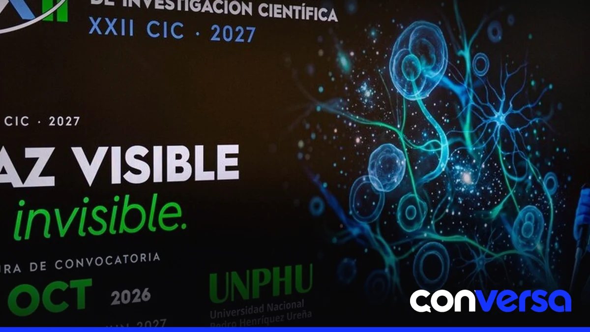 Imagen del Ministerio de Educación Superior, Ciencia y Tecnología (Mescyt) en la Universidad Nacional Pedro Henríquez Ureña.