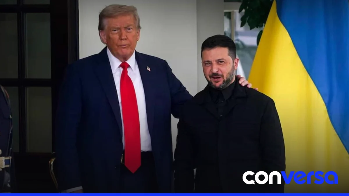 Foto de Donald Trump en los jardines de la Casa Blanca.