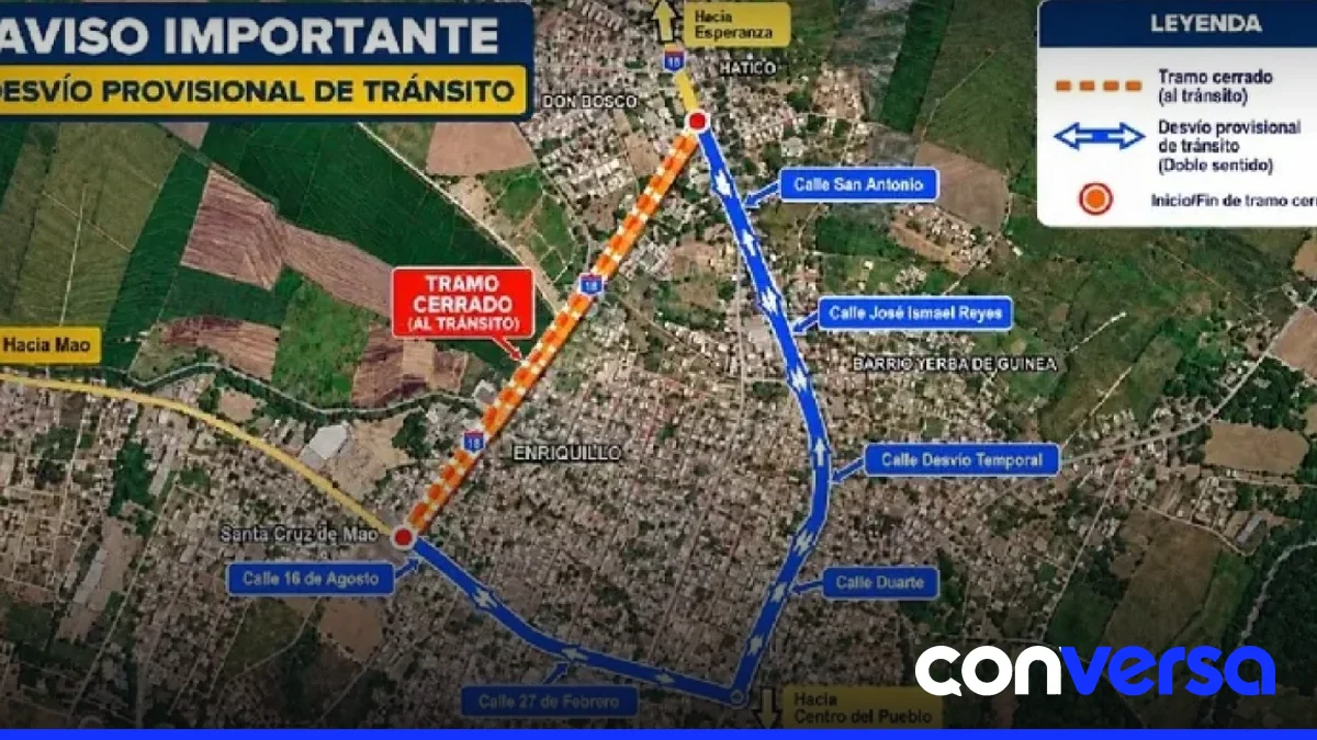 Imagen de la avenida Benito Monción en el municipio de Mao, provincia Valverde.