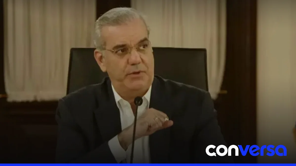 Foto del presidente Luis Abinader durante la presentación de La Agenda Semanal.