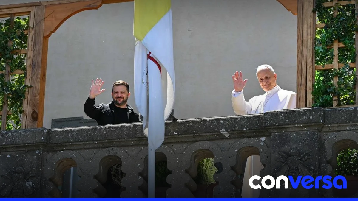 Imagen del papa León XIV en su residencia estival de Castel Gandolfo.