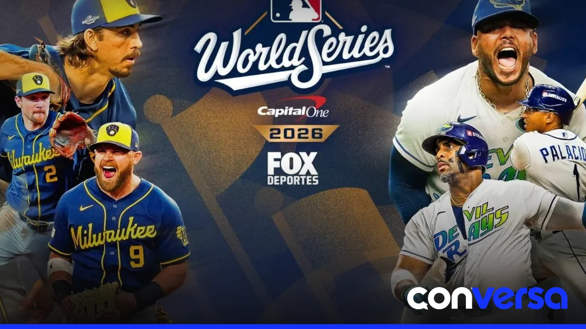 Jugadores de los Rays en el campo de juego durante la Serie Mundial.