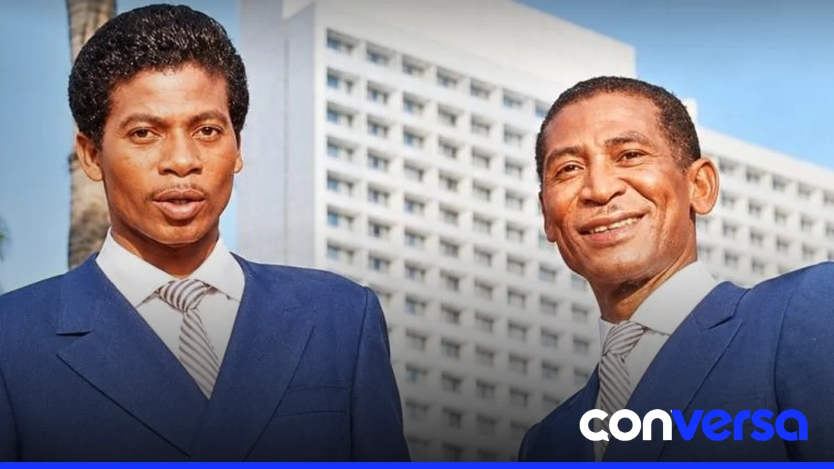 Fotografía de los Compadres en una presentación en Perú.