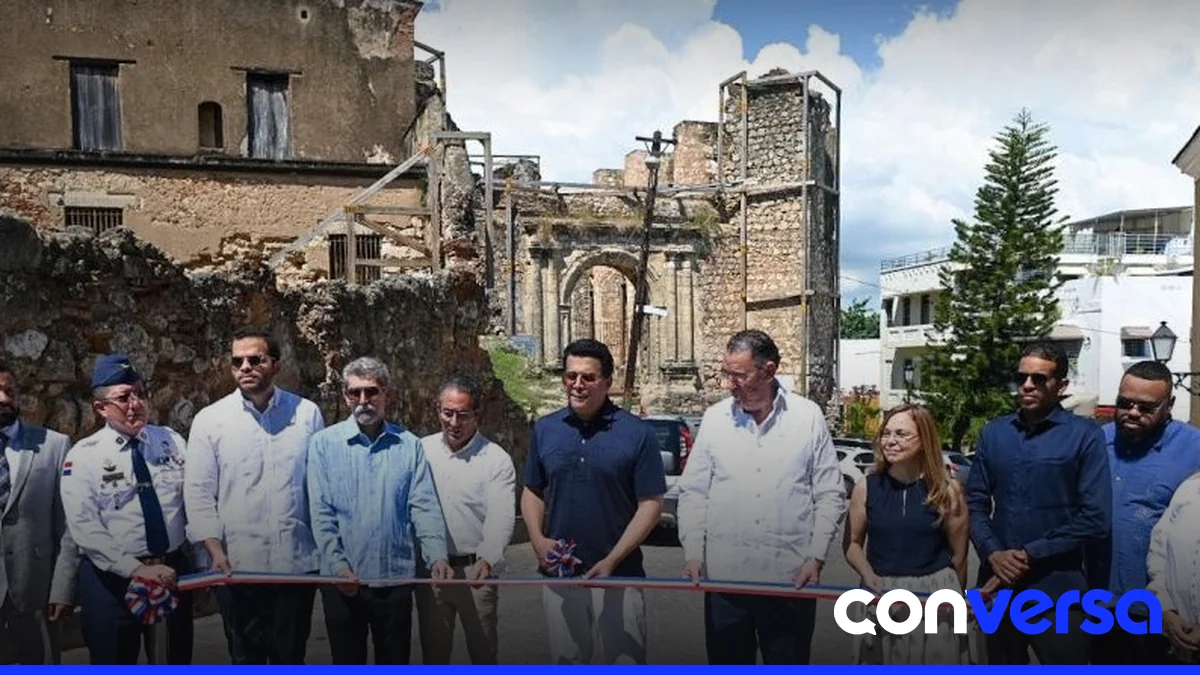 Fotografía de las calles intervenidas en la Ciudad Colonial de Santo Domingo.