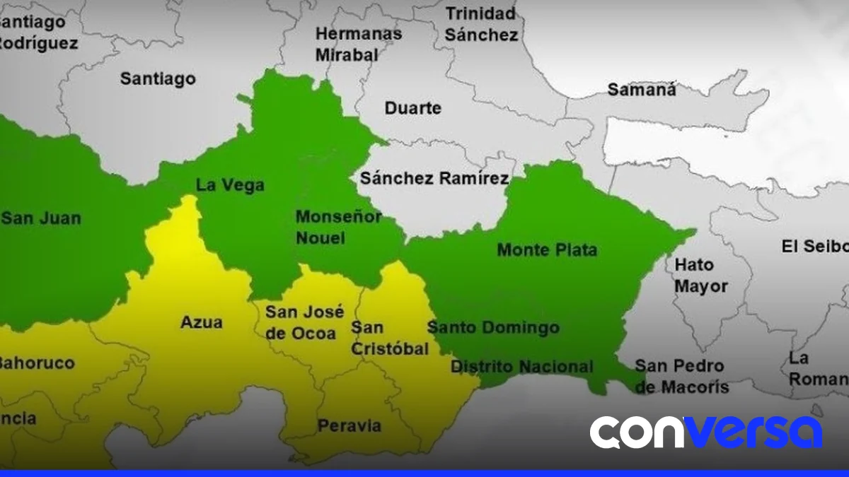 Imagen de nubes y lluvia en una zona rural de la República Dominicana.
