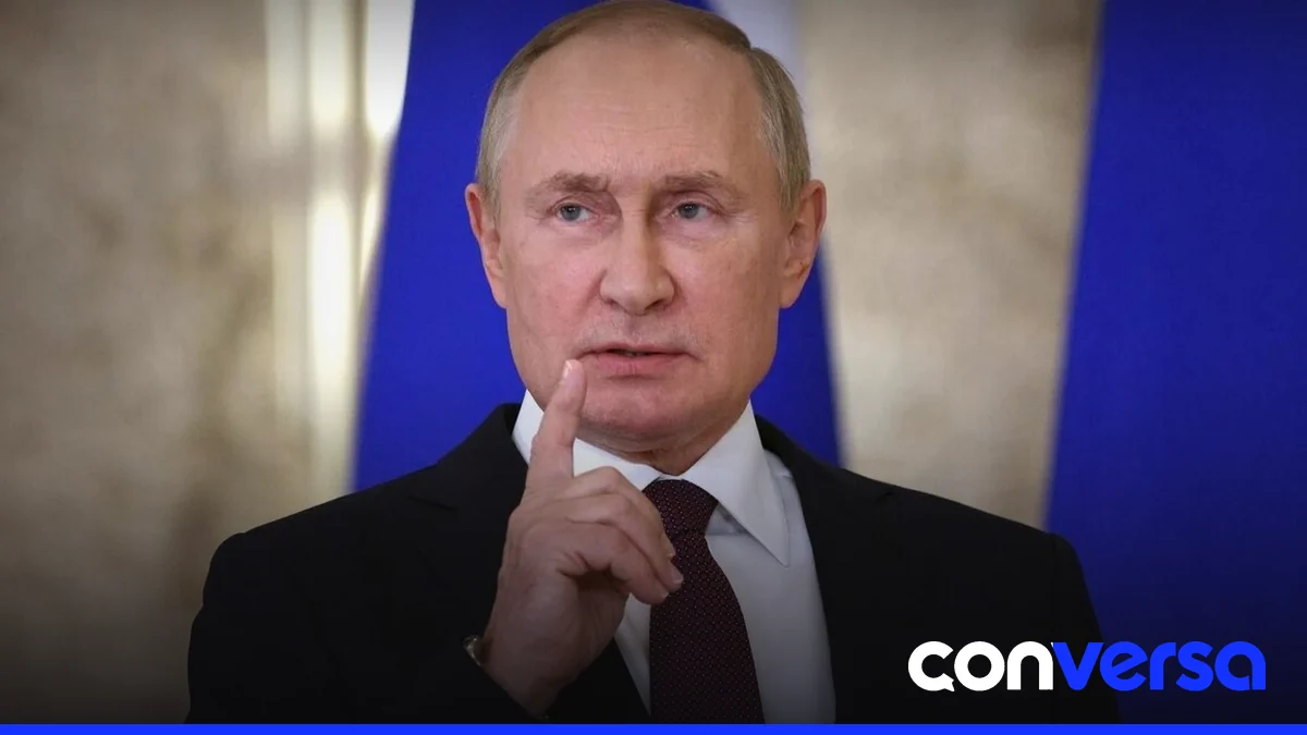 Imagen de Vladímir Putin en una entrevista en la televisión pública.