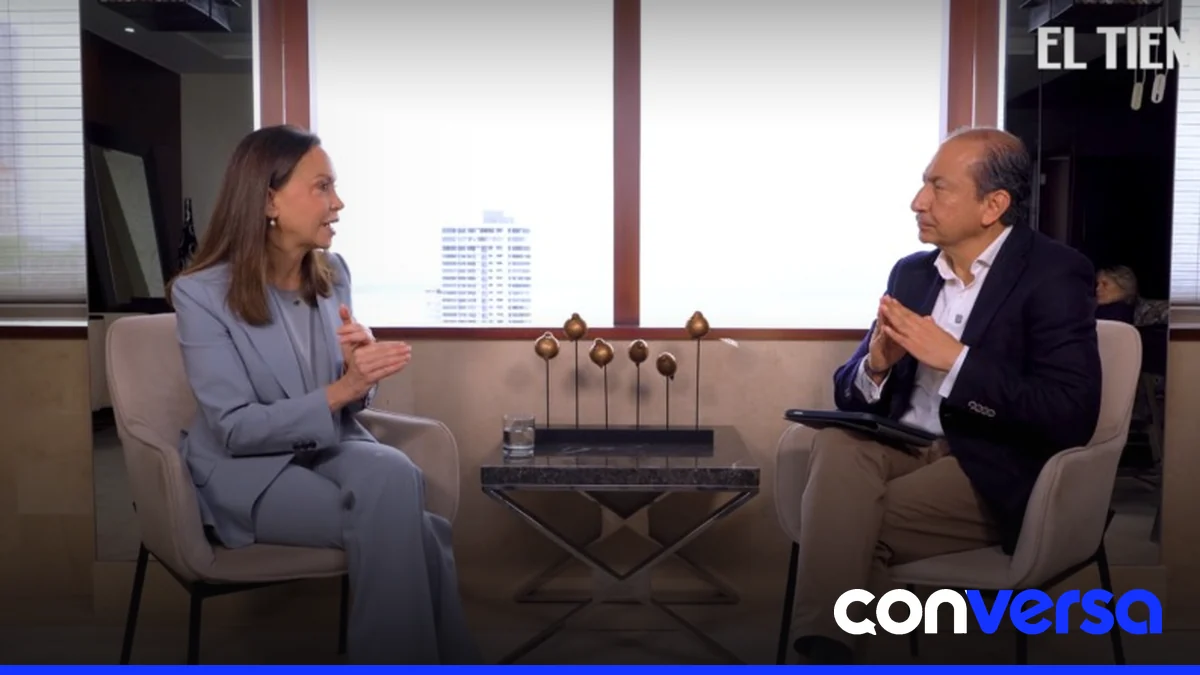 María Corina Machado en una entrevista en Panamá, donde prepara su regreso a Venezuela.