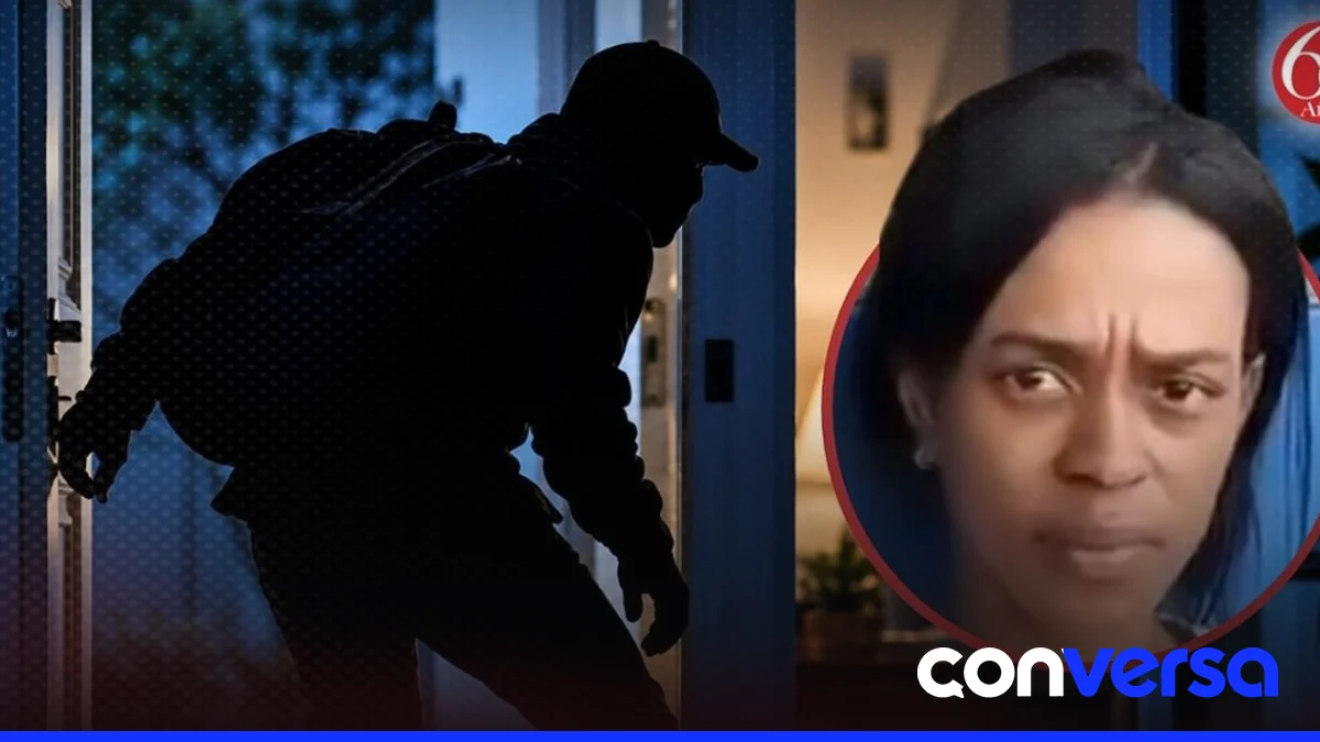 Mujer en su vivienda en San Francisco de Macorís, donde ocurrió el incidente.