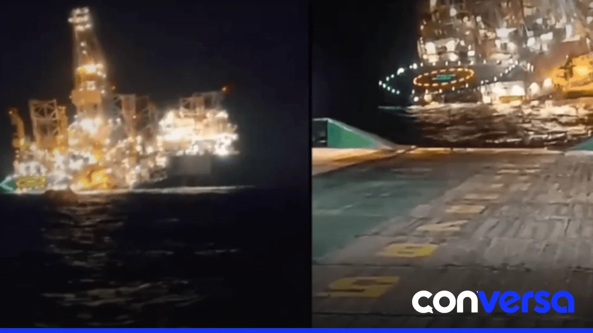 Plataforma petrolera en aguas de Gabón, donde ocurrió el accidente.