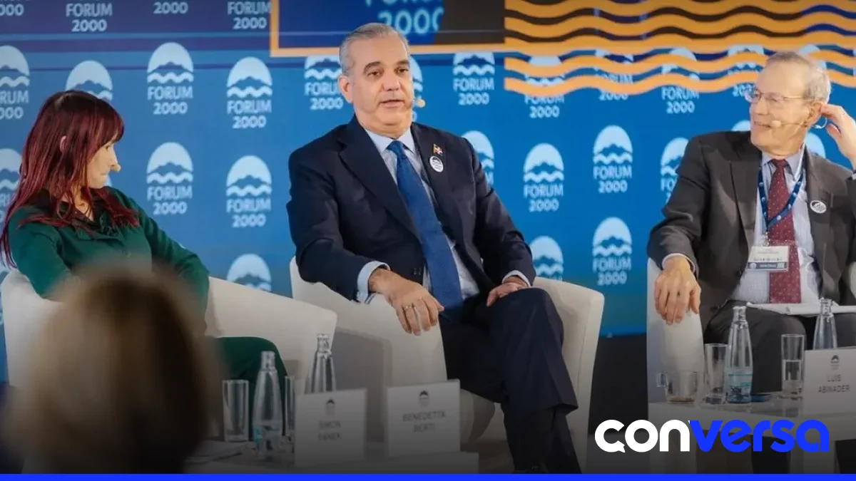 El presidente Luis Abinader participa en la 30.ª Conferencia Anual de Forum 2000 en Praga.