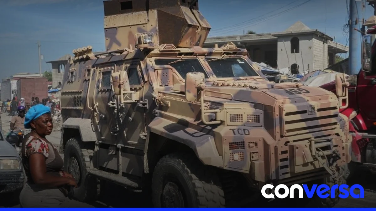 Fuerzas internacionales en Haití como parte de la operación de supresión de pandillas.