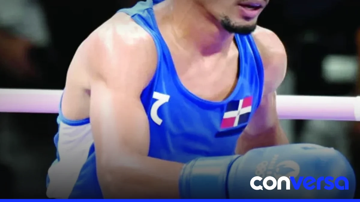 Boxeadores dominicanos celebran sus triunfos en el Premundial de Boxeo Olímpico en Puebla, México.