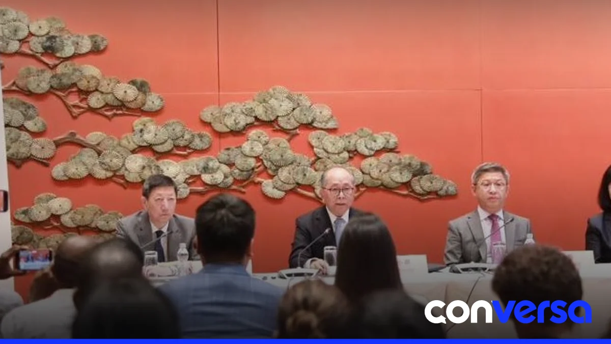 Imagen de la conferencia de prensa celebrada en Pekín.