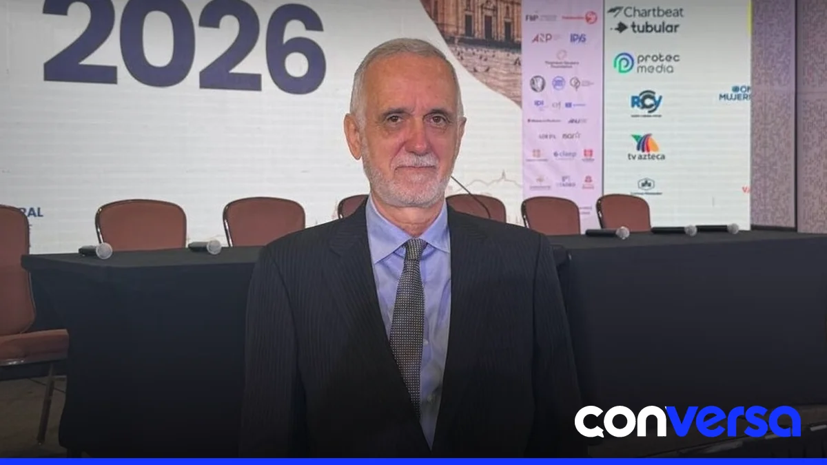 Carlos Jornet, nuevo presidente de la SIP, durante la 82.ª Asamblea General en Bogotá.