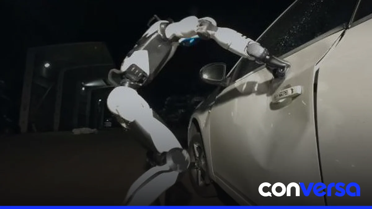 Imagen del robot humanoide H2-X de Unitree Robotics en acción de rescate.