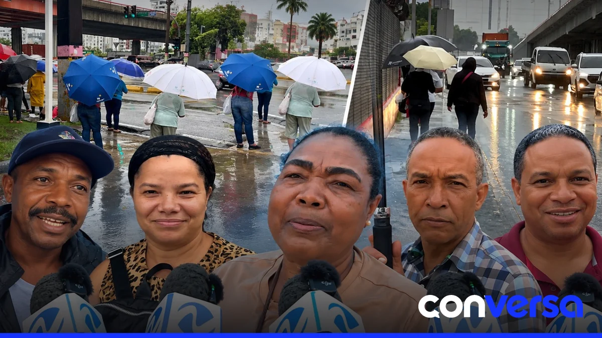 Imagen de una calle inundada en Santo Domingo tras las lluvias.