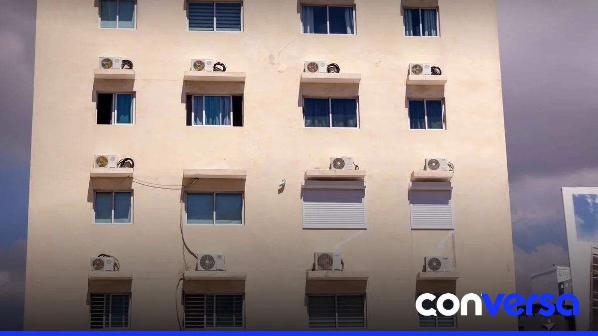 Acondicionadores de aire en tienda comercial en Santo Domingo.