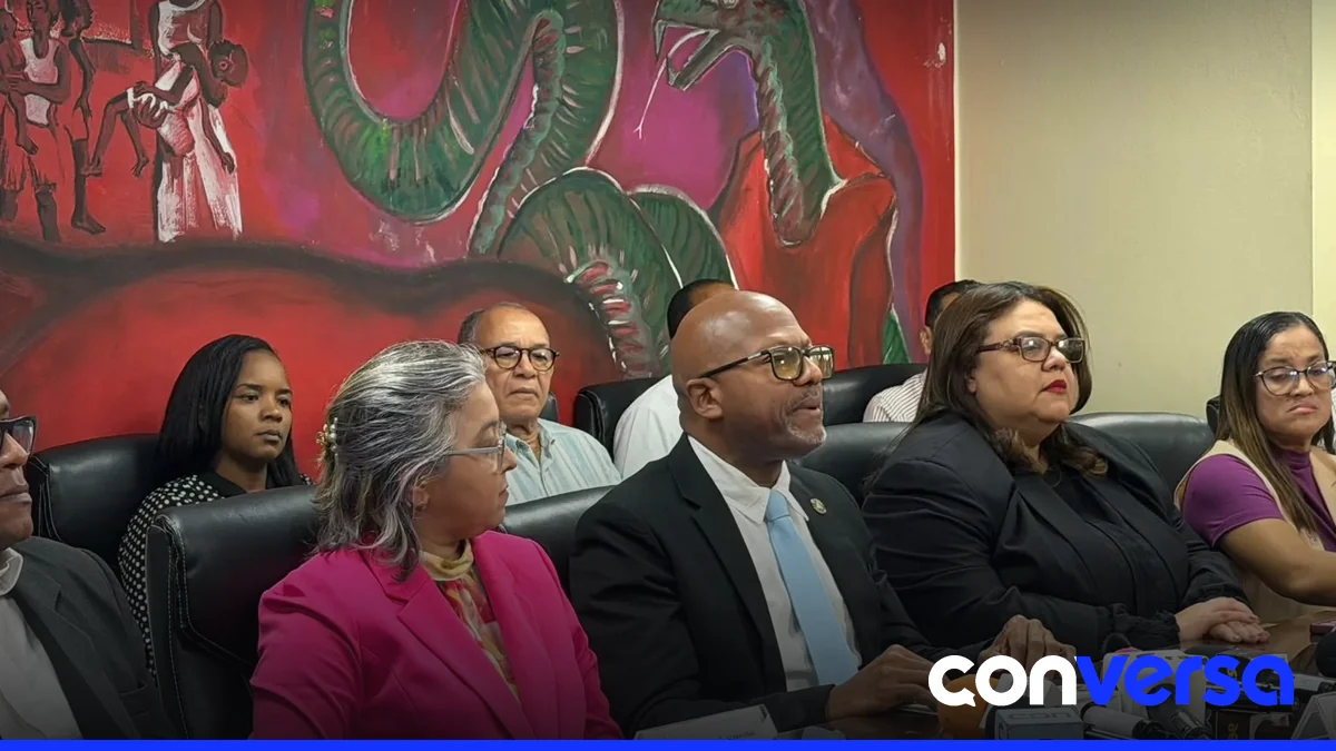 Imagen del Colegio Médico Dominicano en una rueda de prensa.