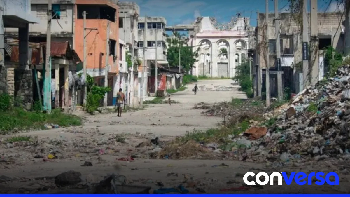 Familias afectadas por las inundaciones en Haití.