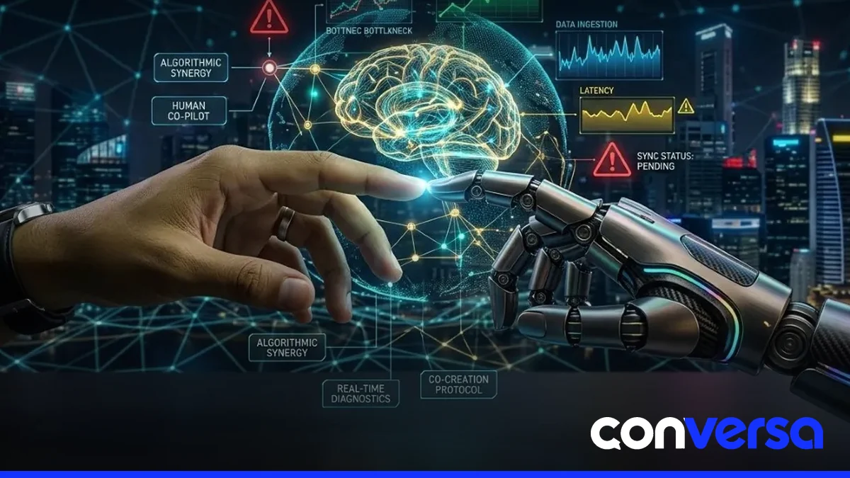 Imagen de una oficina con empleados utilizando dispositivos electrónicos.