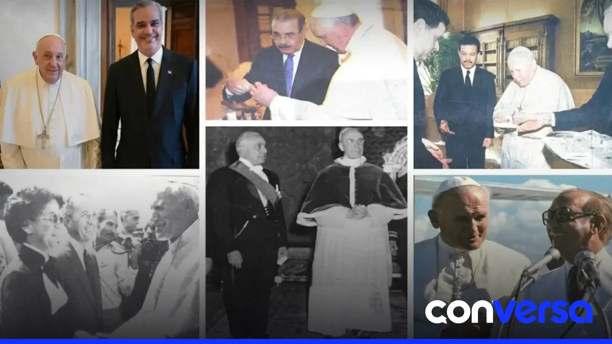 Presidente Luis Abinader en reunión con el papa León XIV durante su reciente visita al Vaticano.