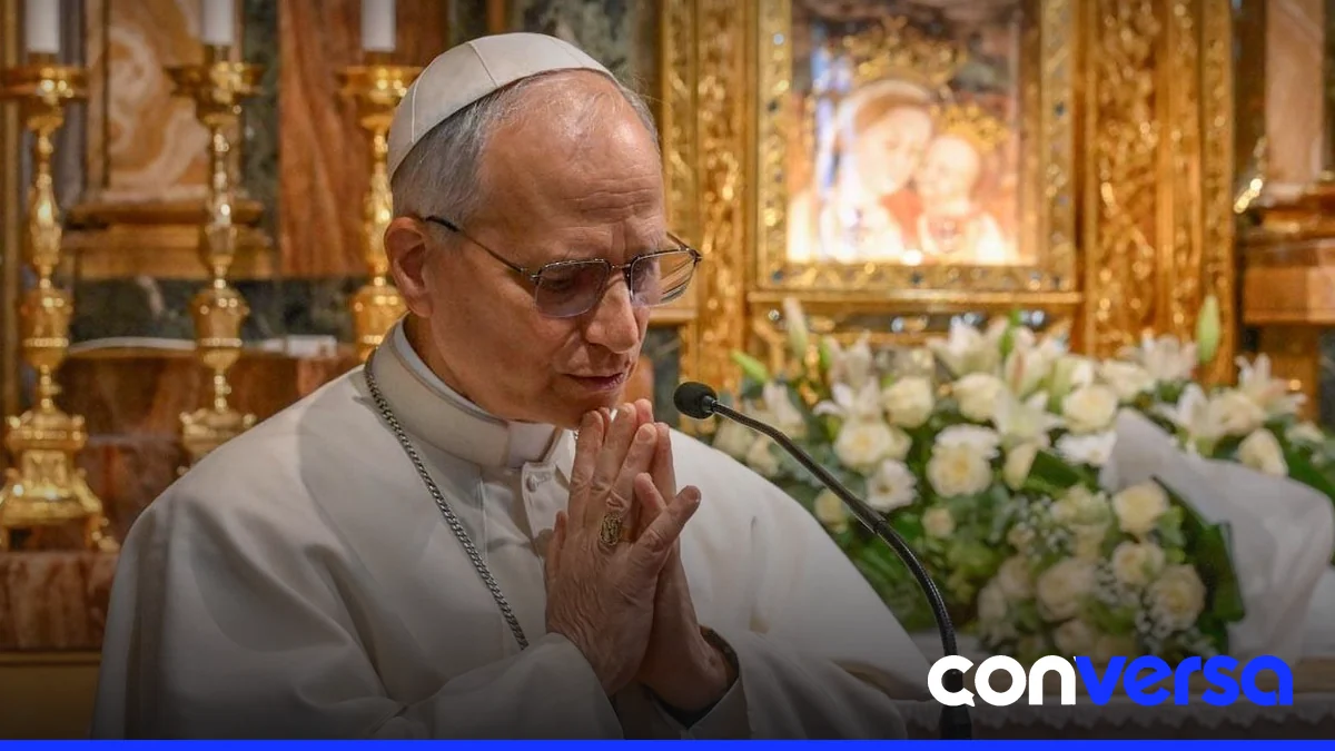 Papa León XIV en una actividad pública en el Vaticano.