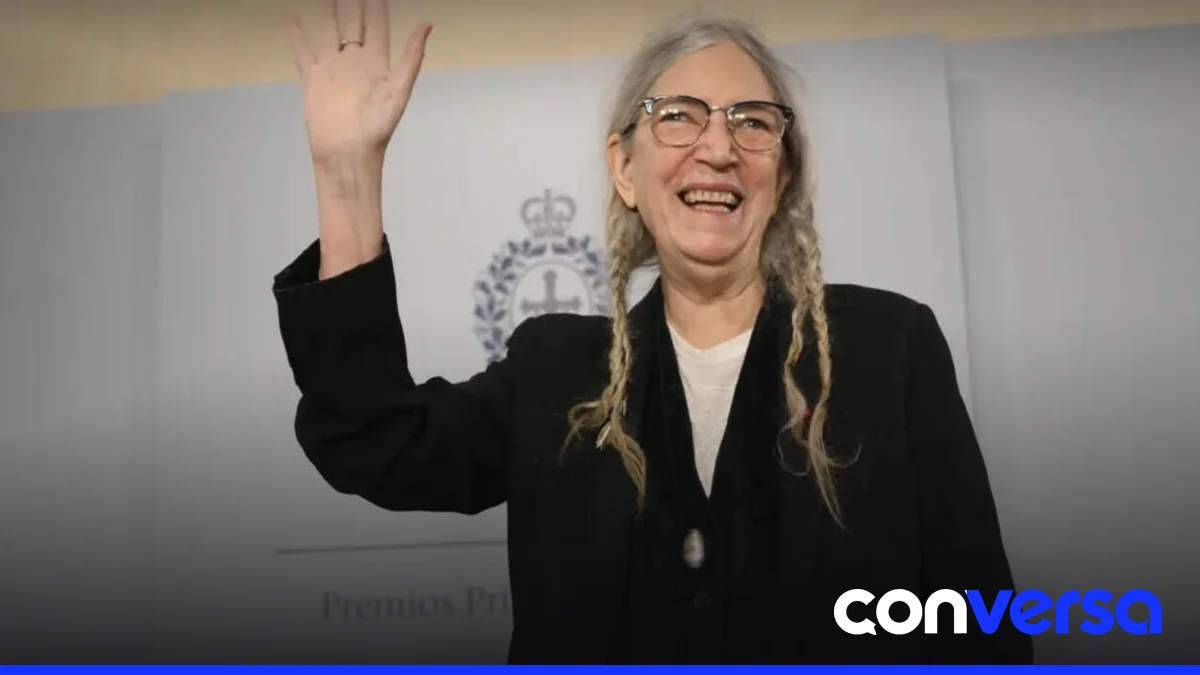 Patti Smith durante una rueda de prensa en Oviedo, donde recibirá el Premio Princesa de Asturias de las Artes.