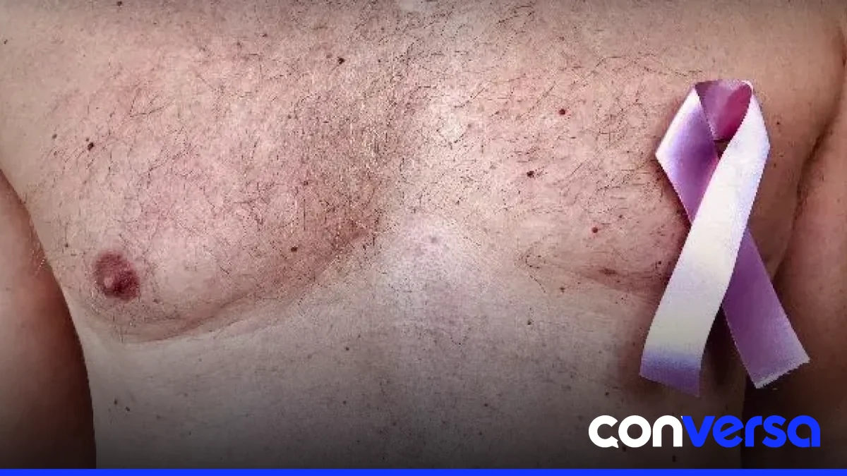 Imagen de una mamografía y un ultrasonido utilizados en el diagnóstico del cáncer de mama masculino.