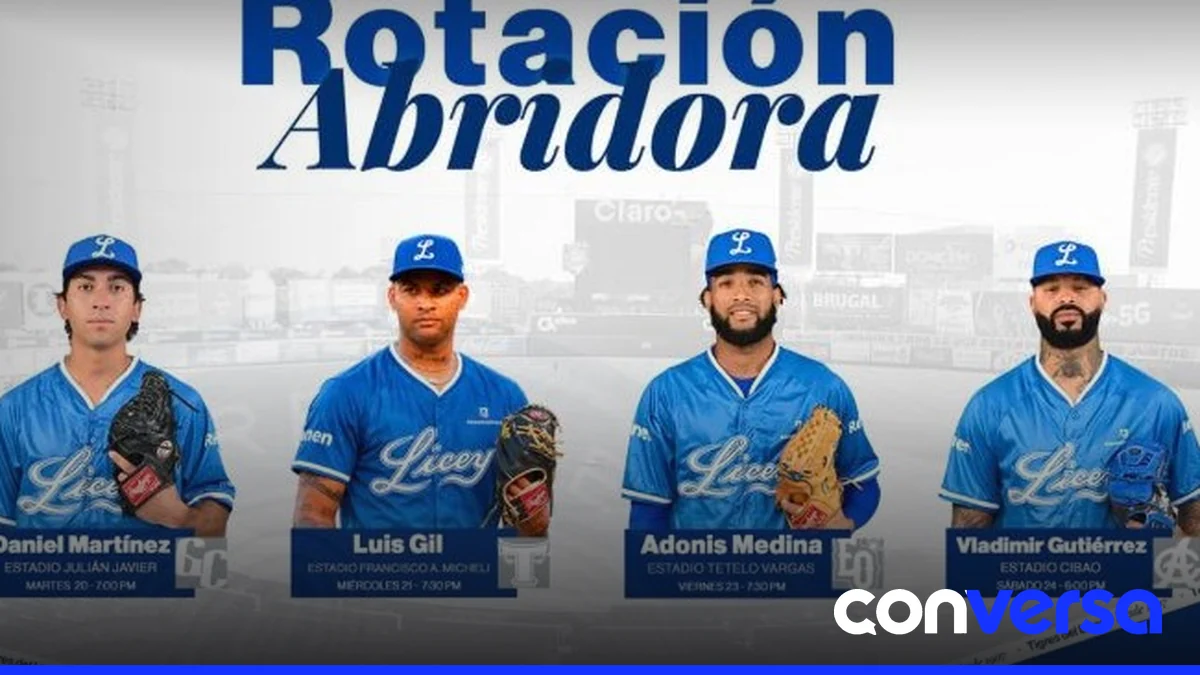 Jugadores del Licey en acción durante un partido de la LIDOM.