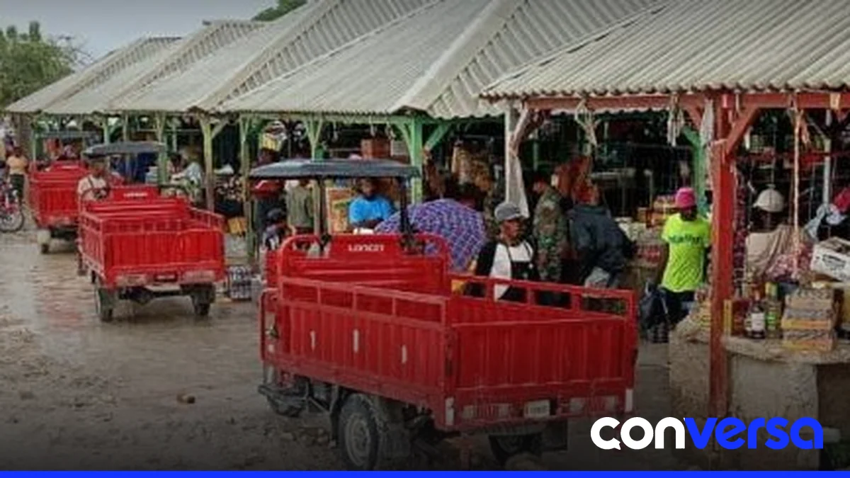 Mercancías en la frontera entre República Dominicana y Haití.