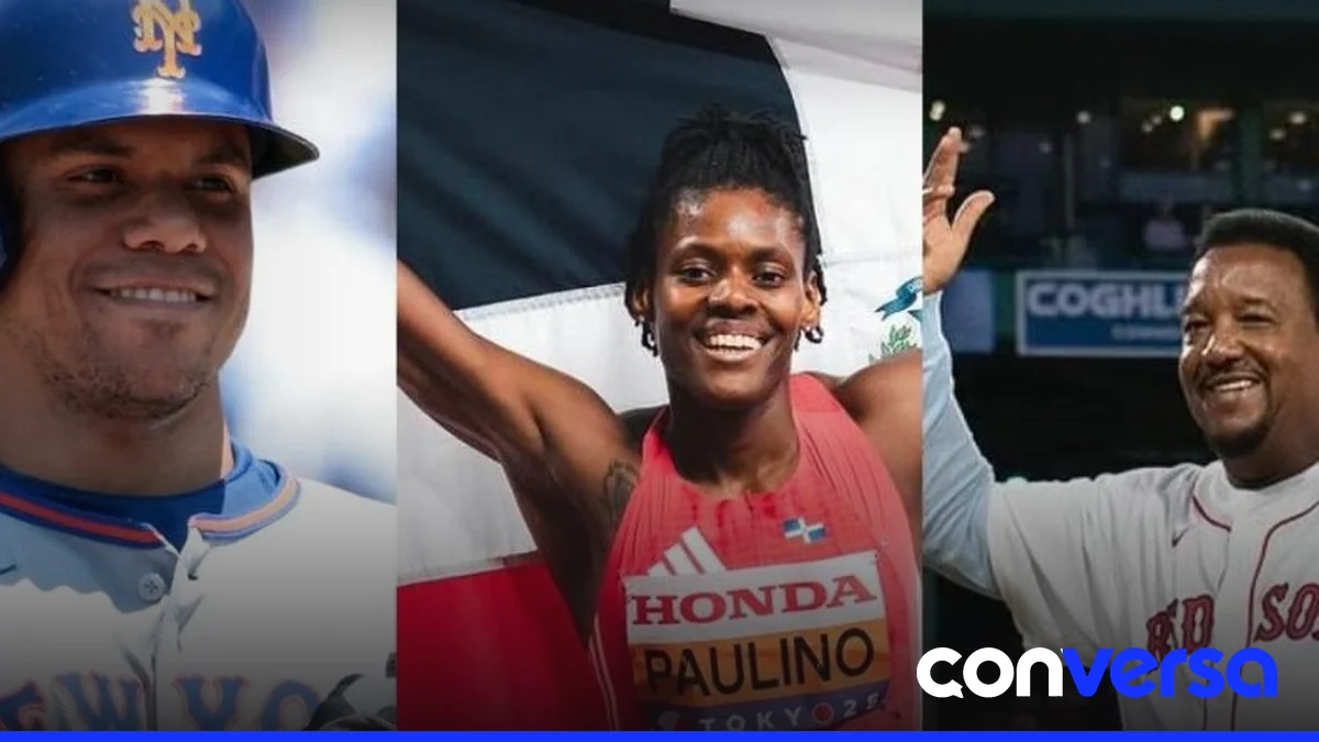 Imagen de celebración de cumpleaños de tres figuras del deporte dominicano.