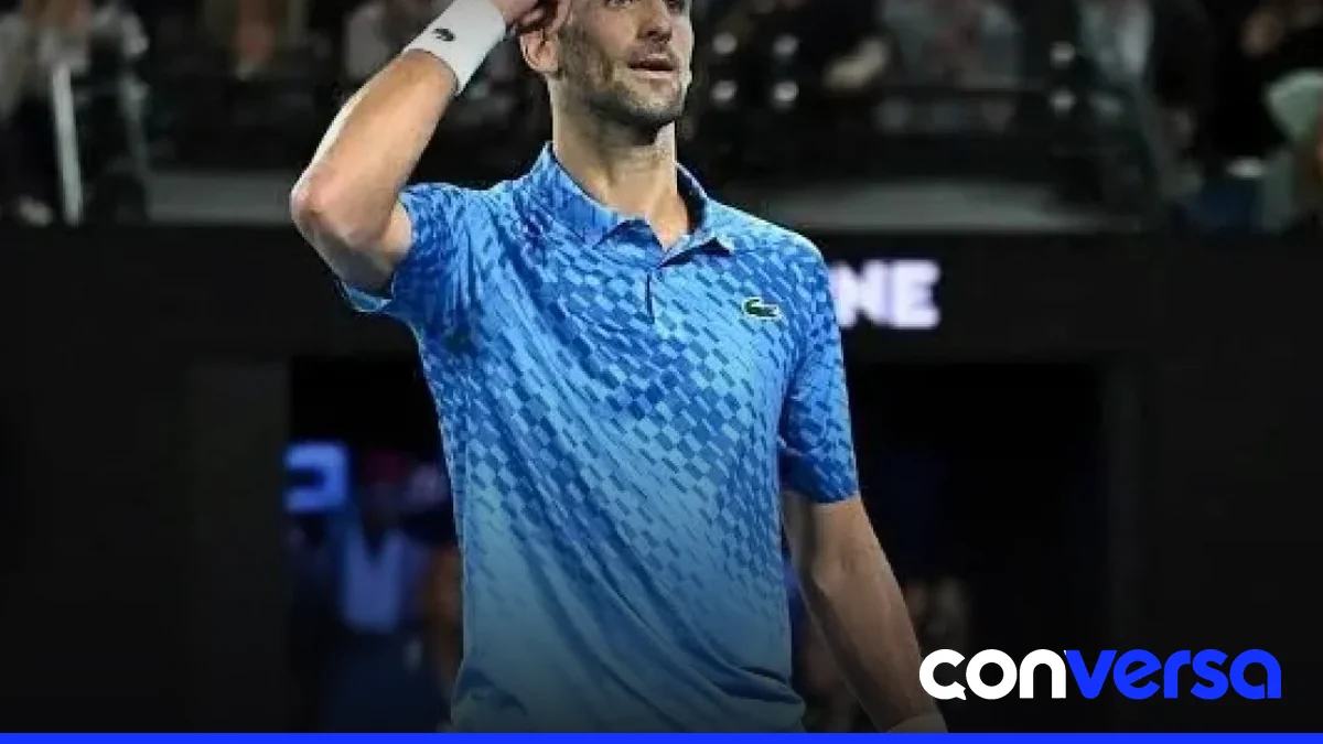 Novak Djokovic y Jan-Lennard Struff disputan el partido en el Swiss Indoors.