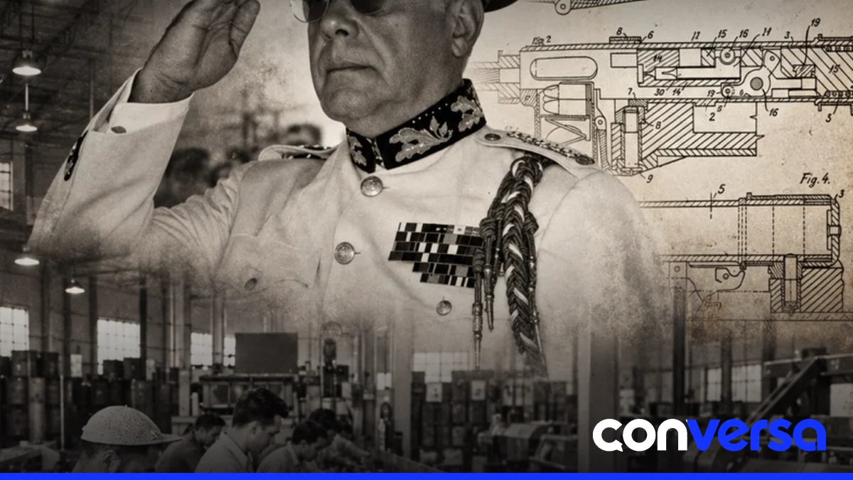 Imagen de una carabina Cristóbal, representativa de la industria militar dominicana durante la dictadura de Trujillo.