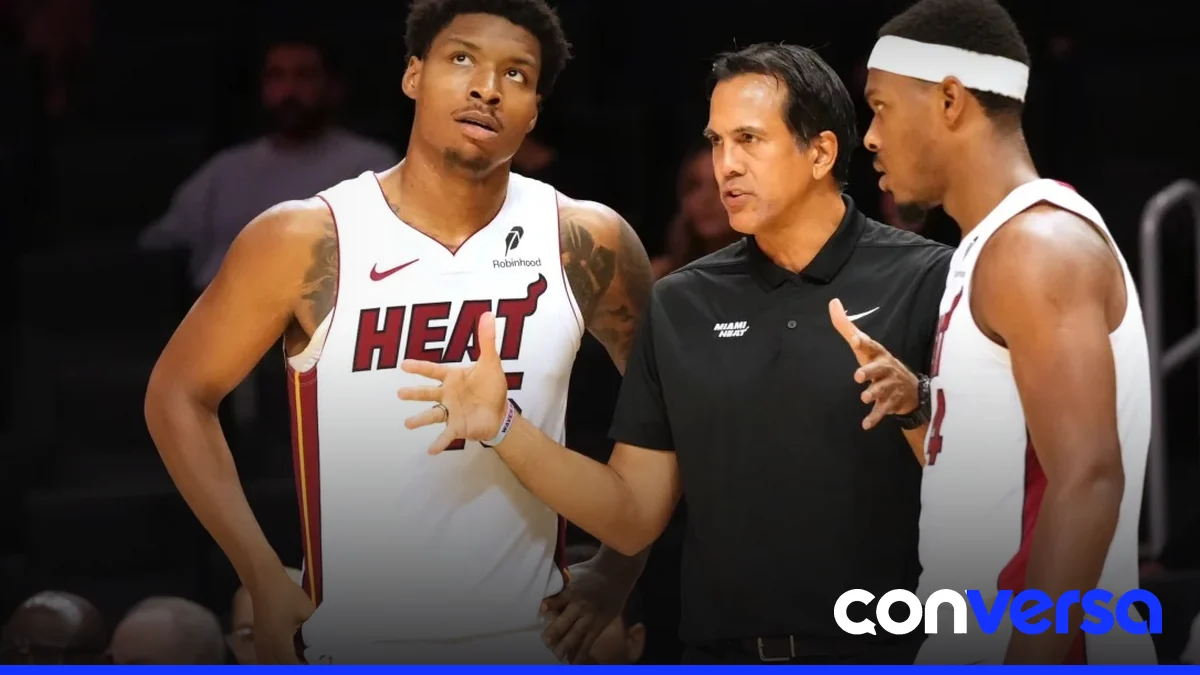 Foto de los Miami Heat en su campamento de pretemporada.
