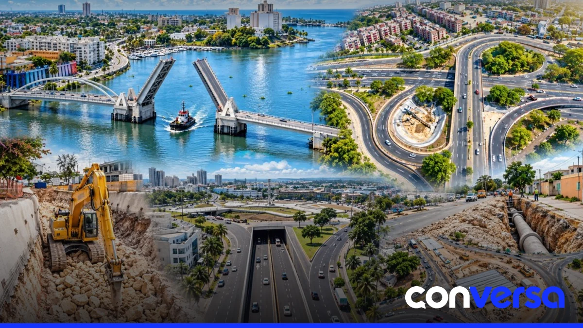 Imagen de una obra de infraestructura en Santo Domingo.
