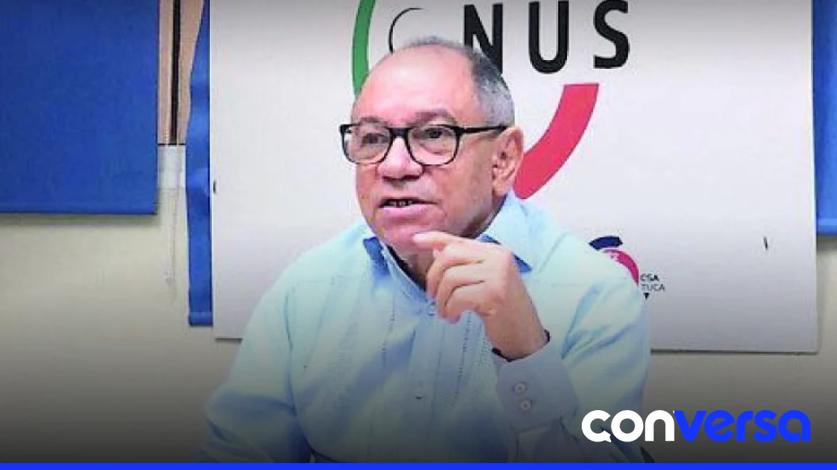 Manifestantes sindicales en una protesta contra la reforma laboral.
