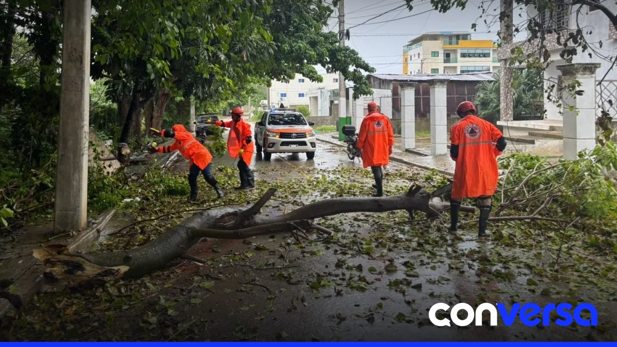 Personal de Defensa Civil realiza labores de prevención en zonas afectadas por la vaguada.