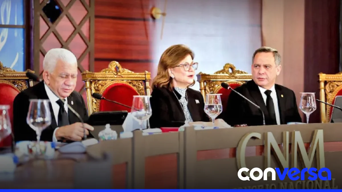 Fotografía de la última jornada de evaluaciones del Consejo Nacional de la Magistratura en el Palacio Nacional.