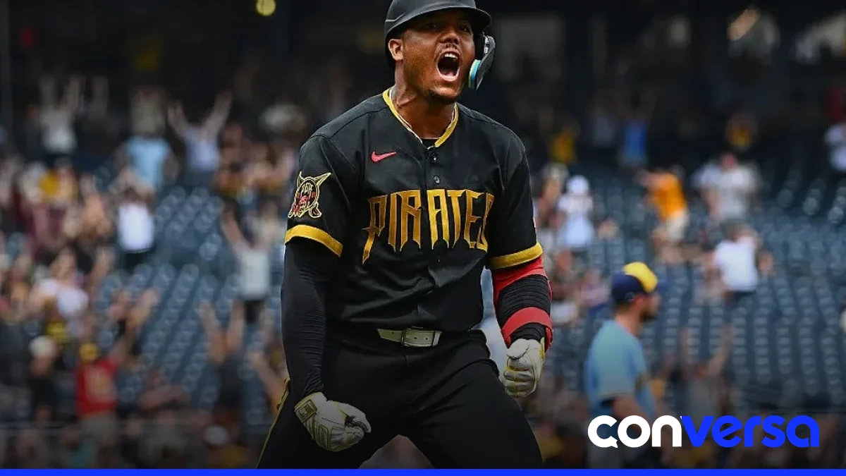Esmerlyn Valdez en entrenamiento con los Piratas de Pittsburgh.
