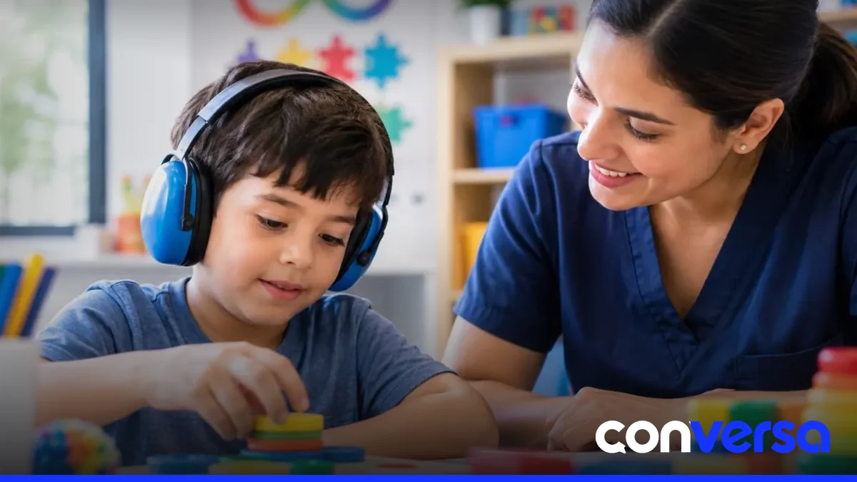 Familia trabajando en actividades que favorecen el desarrollo de un niño neurodivergente.