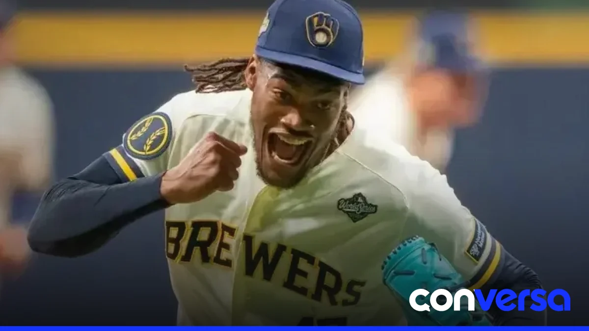 Jugadores de los Cerveceros celebran la victoria en el Juego 2 de la Serie Mundial.