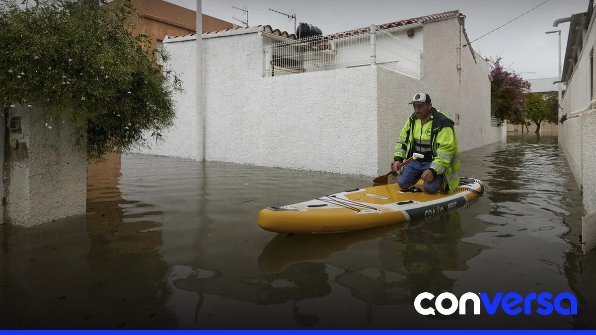 Imagen de inundaciones en una zona costera del este de España.