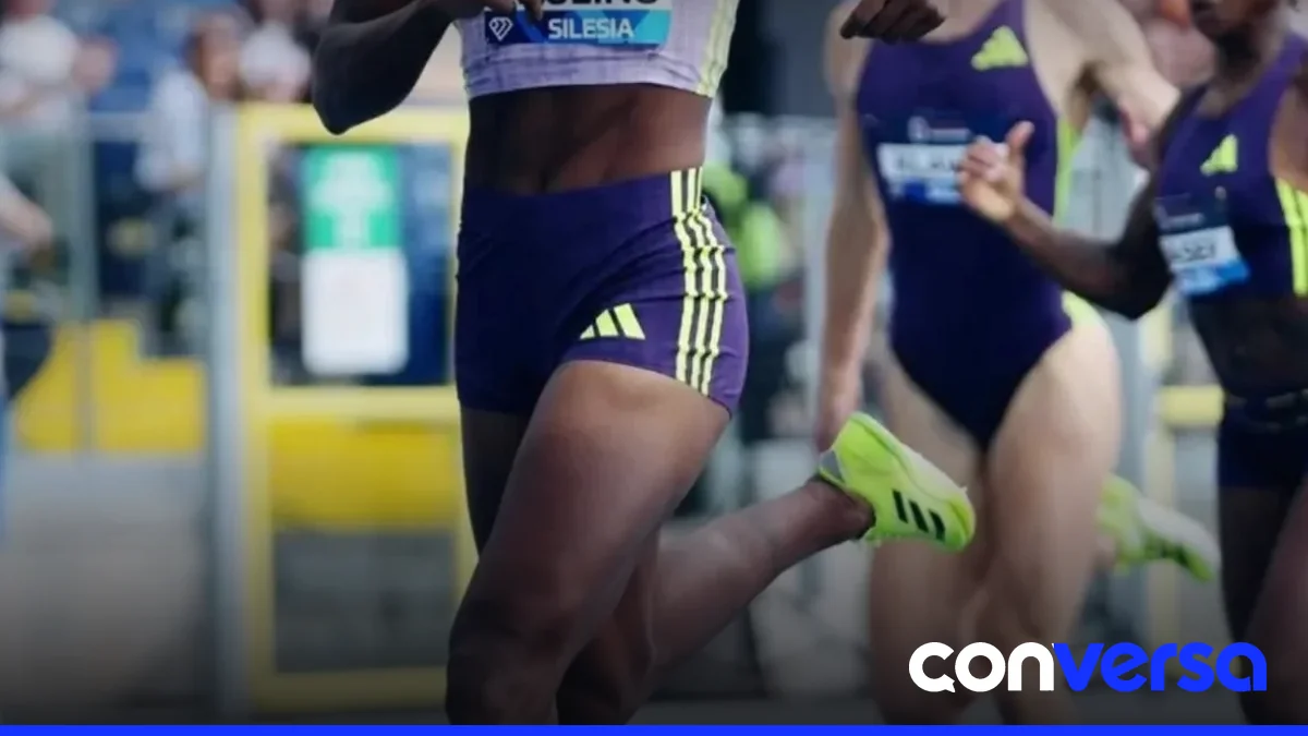 Marileidy Paulino celebrando su victoria en los Juegos Olímpicos de París 2024.