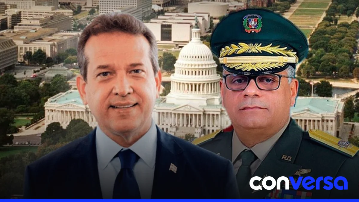 Ministros dominicanos en reunión en el Departamento de Estado de Estados Unidos.