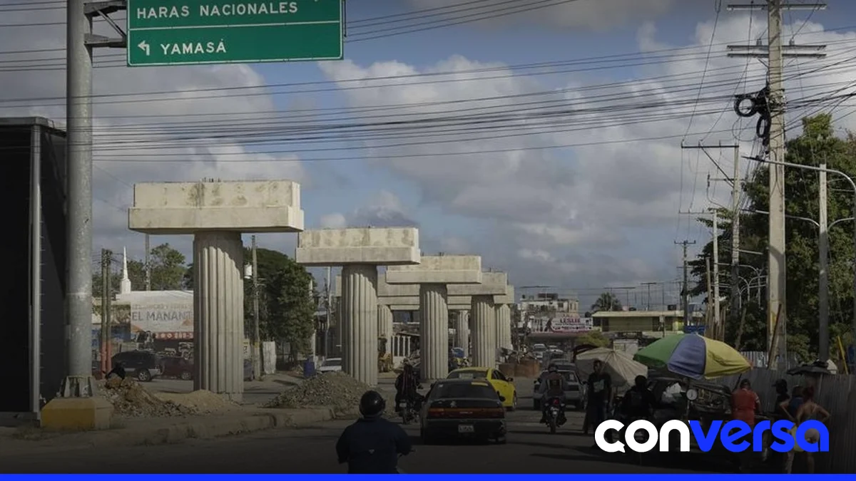 Imagen de la obra del Metro en Villa Mella.