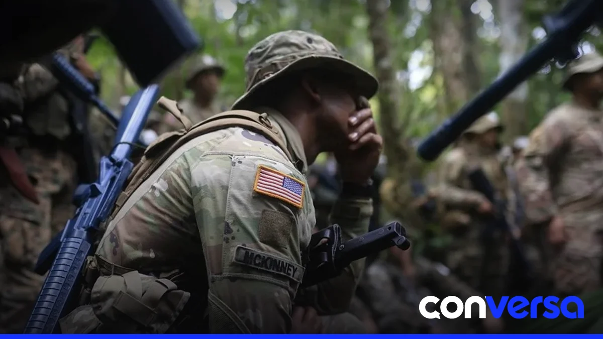 Soldados estadounidenses en un centro de entrenamiento en Panamá como parte de operaciones contra el narcotráfico.