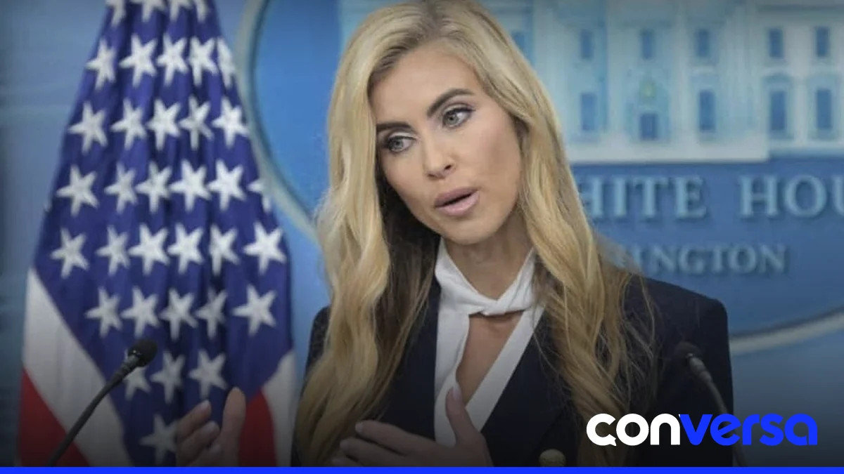 Katie Zacharia en una rueda de prensa en la Casa Blanca.